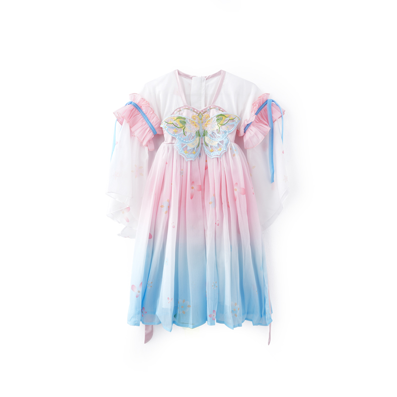 厵汉服女童春2025新款中国风唐装襦裙连衣裙演出服Y5730479006