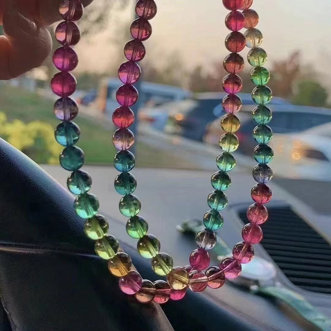 色标彩虹碧玺手链精品