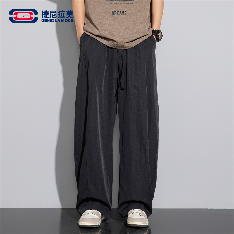 GENIO LAMODE美式冰丝凉感休闲裤男夏季cleanfit运动垂感宽松裤子