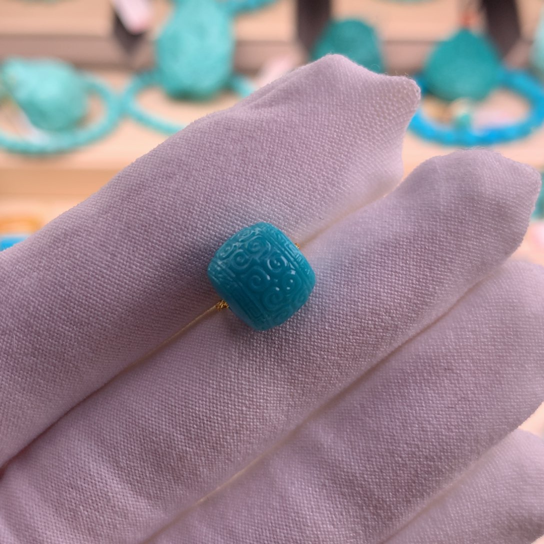 绿松石珠宝奇石未镶嵌10.4-9.2