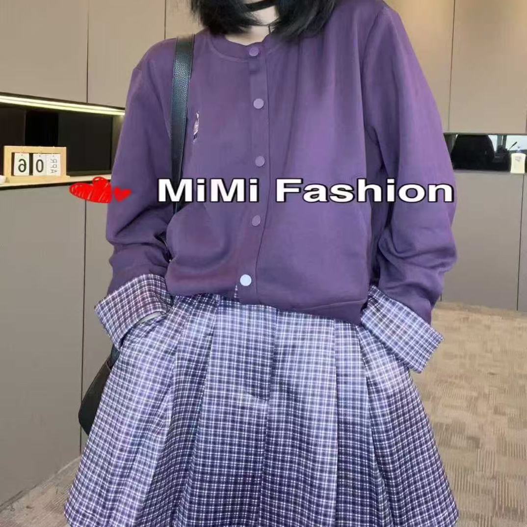 【BAI】秋冬新款设计感百搭针织开衫外套上衣6154