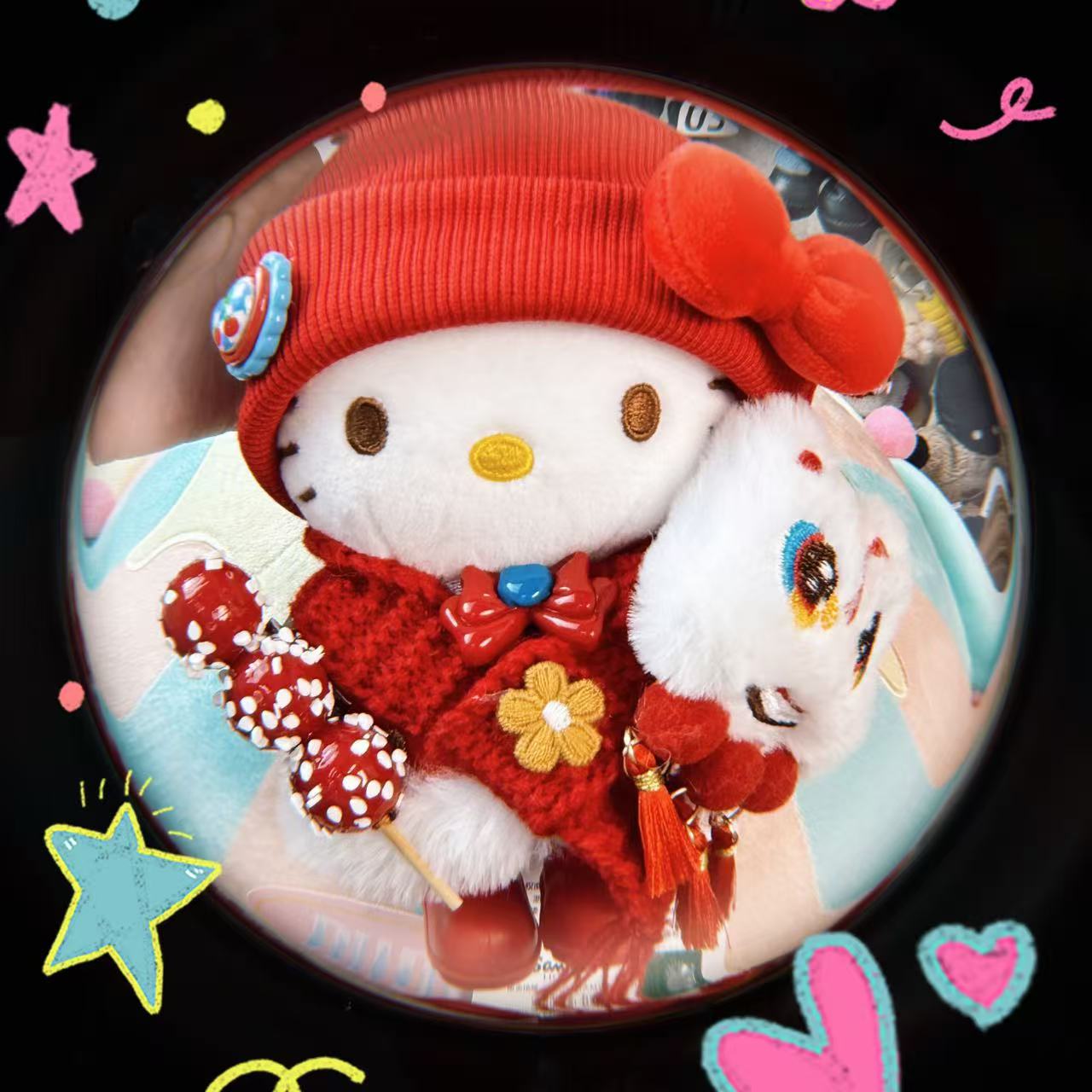 新年款可爱KT毛绒挂件正版授权Kitty包挂礼物玩具挂件