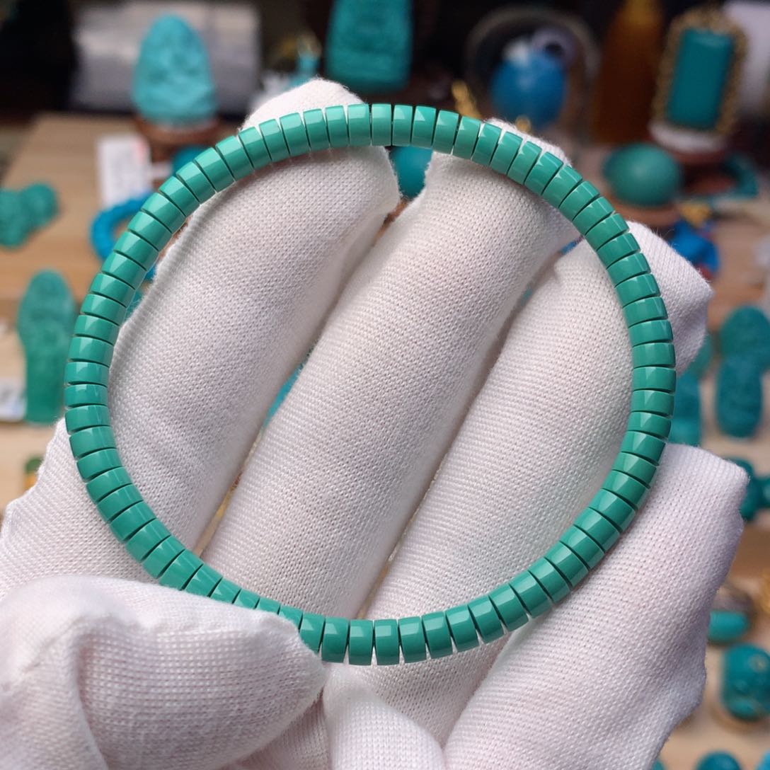 绿松石珠宝奇石未镶嵌4.5mm
