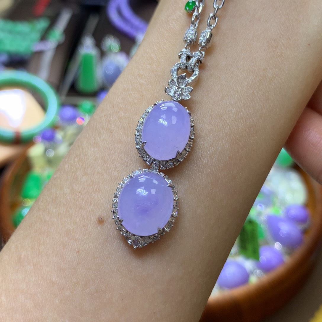 【闪购商品】翡翠颈饰18K金镶嵌翡翠