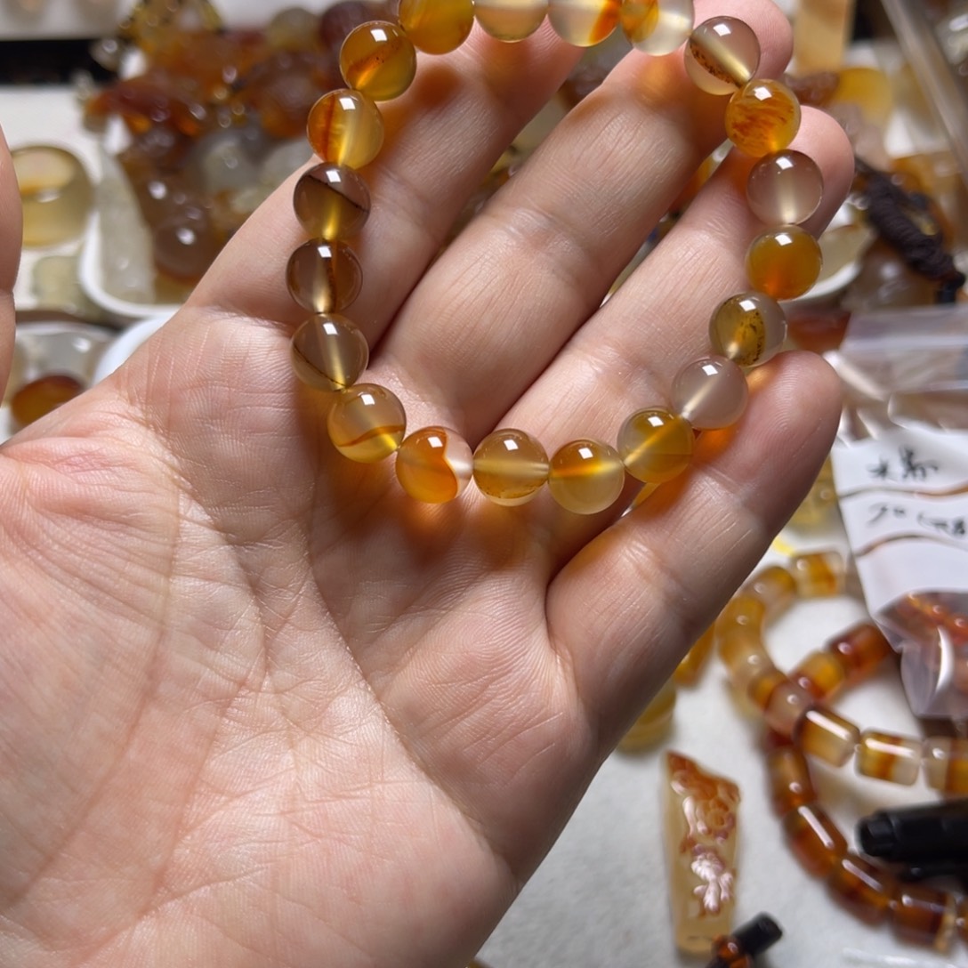 若***雪玛瑙/玉髓未镶嵌颈饰001