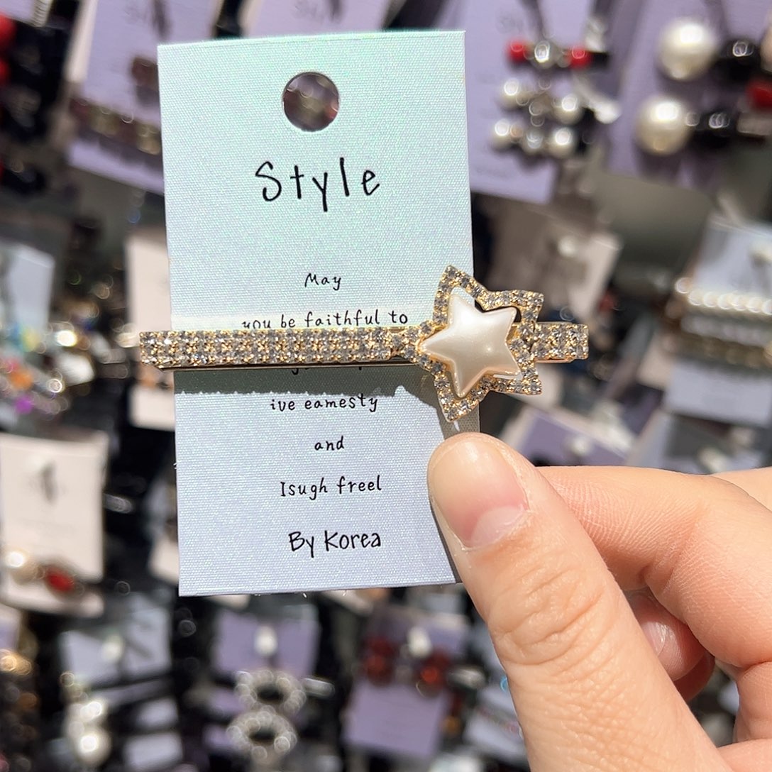 布艺非金属五角星压夹