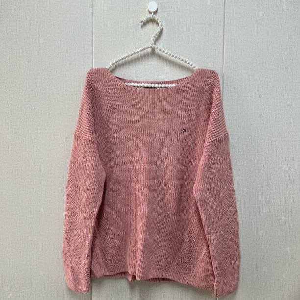 tommy hilfiger/汤米 to144（剪标款）粉色百搭毛衣 休闲舒适