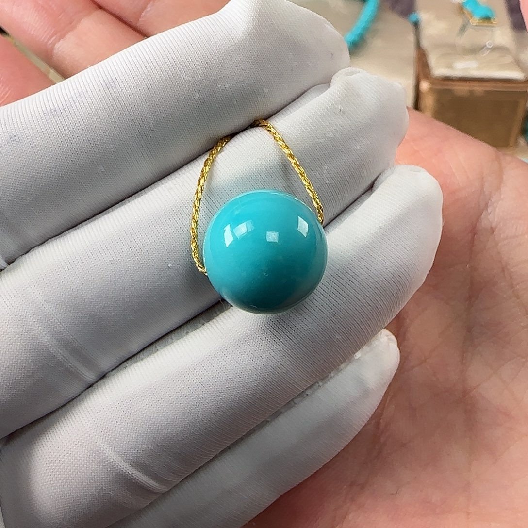 绿松石未镶嵌12mm➕单珠