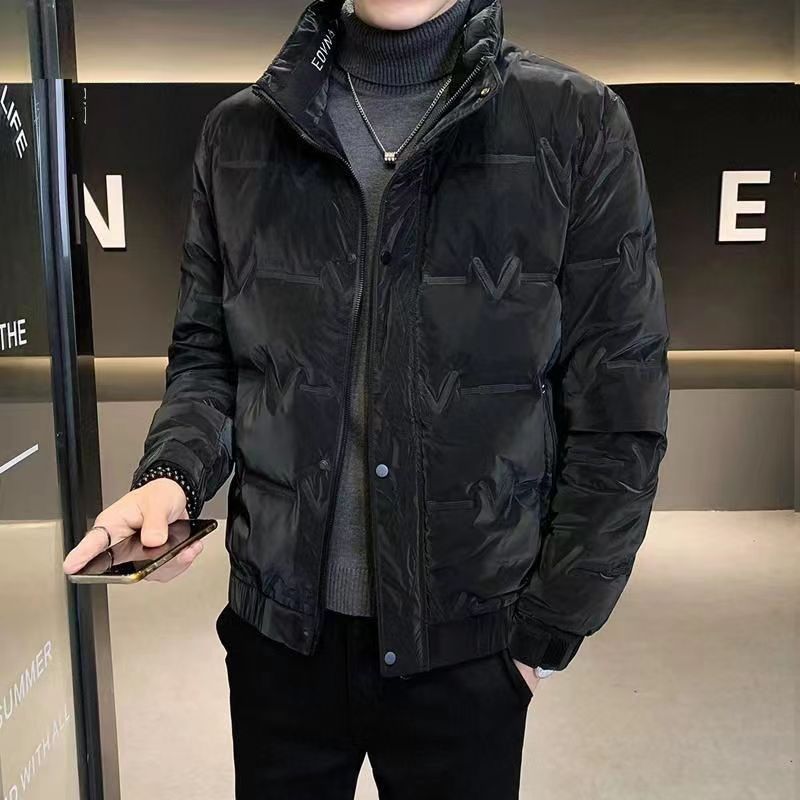 新款轻薄男士立领帅气时尚潮流抗寒保暖冬季休闲外套男