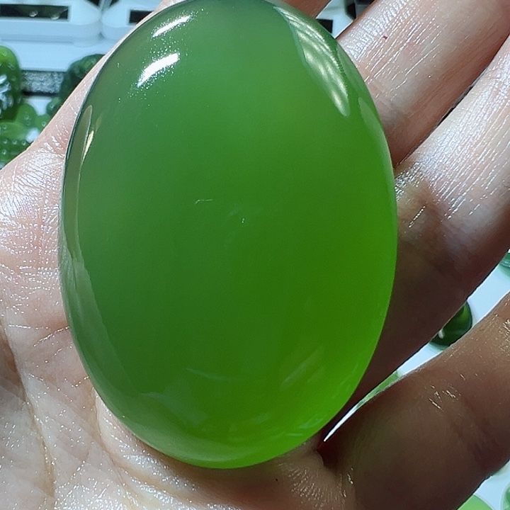 蛇纹石玉手把件未镶嵌用****9