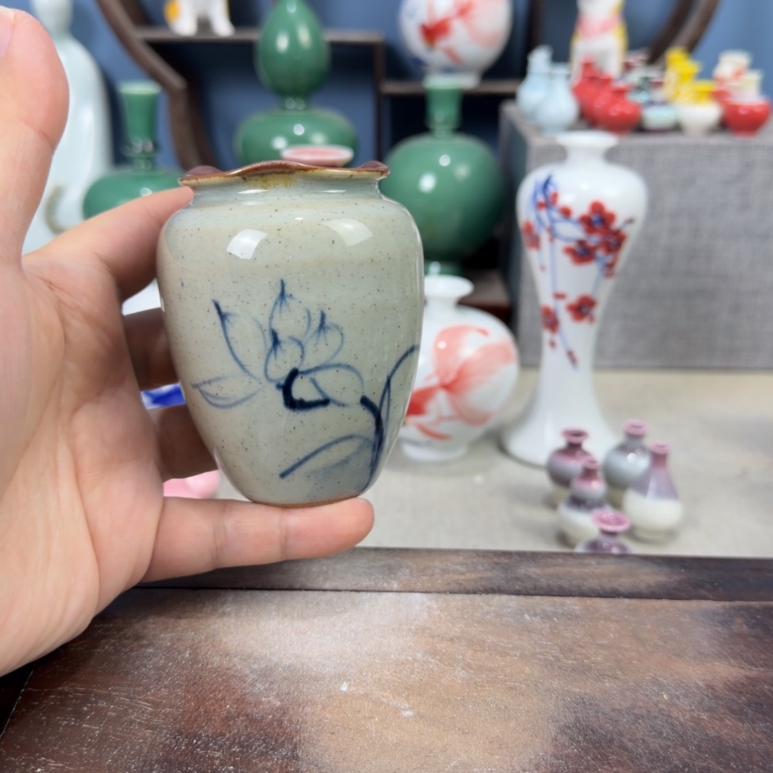 陶瓷手工小花器摆件
