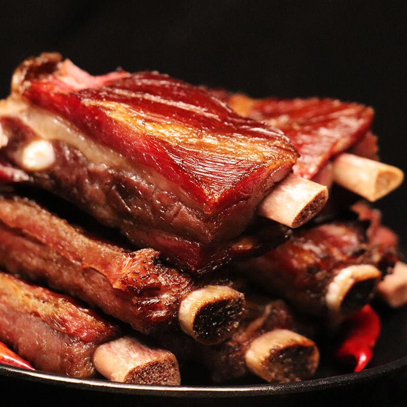 贵州特产烟熏腊排骨传统风味腊排骨农家风味山区跑山猪家乡味道