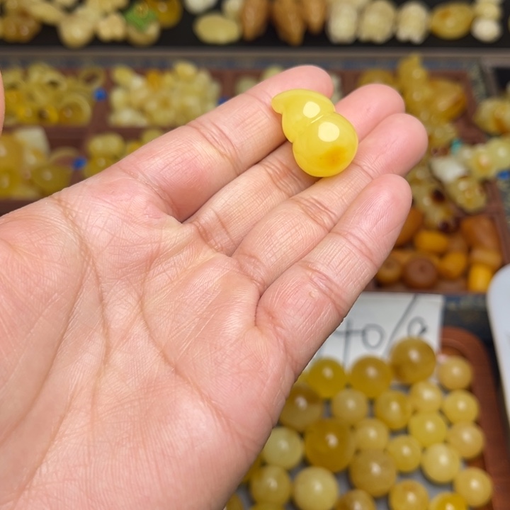 蜜蜡未镶嵌珠宝奇石天然蜜蜡福禄双全169