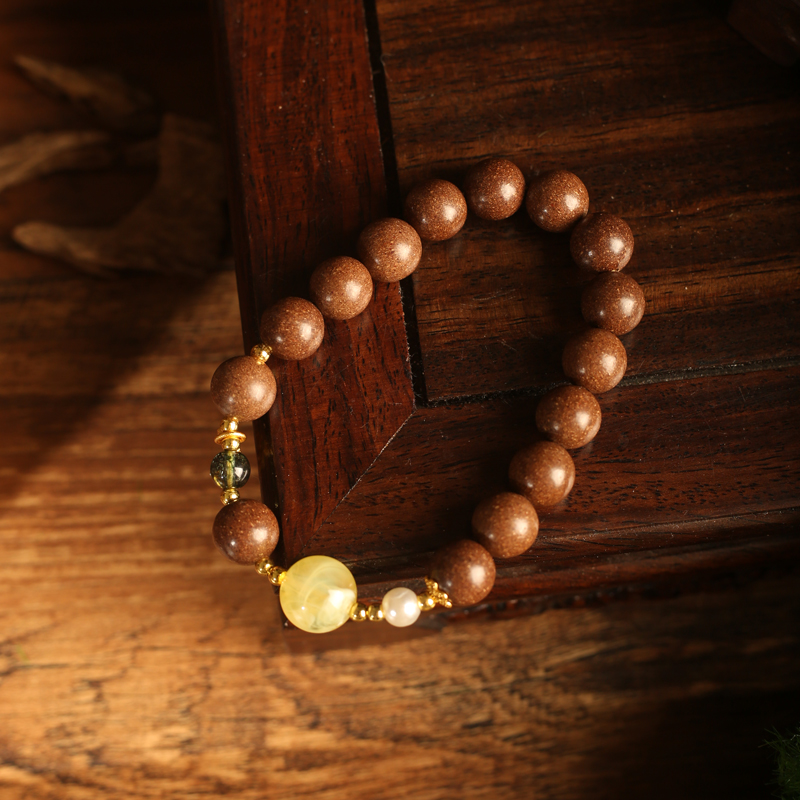 【小冠】（金福）冷美人10mm单圈 古法合香珠天然手作工艺