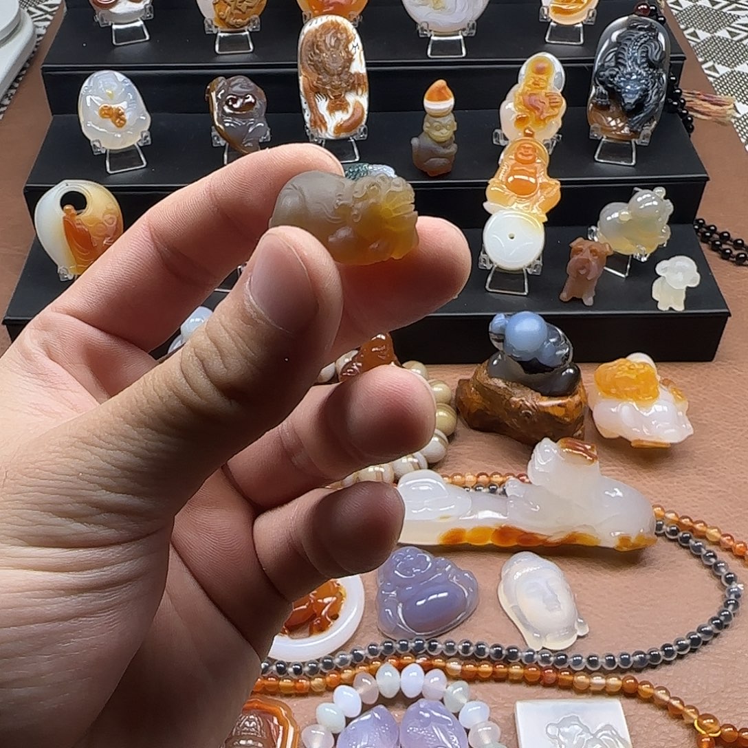 玛瑙/玉髓未镶嵌吊坠(不含链)