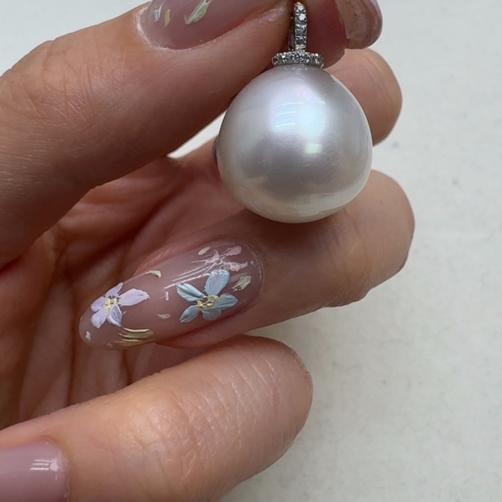 海水珍珠18K金镶嵌颈饰