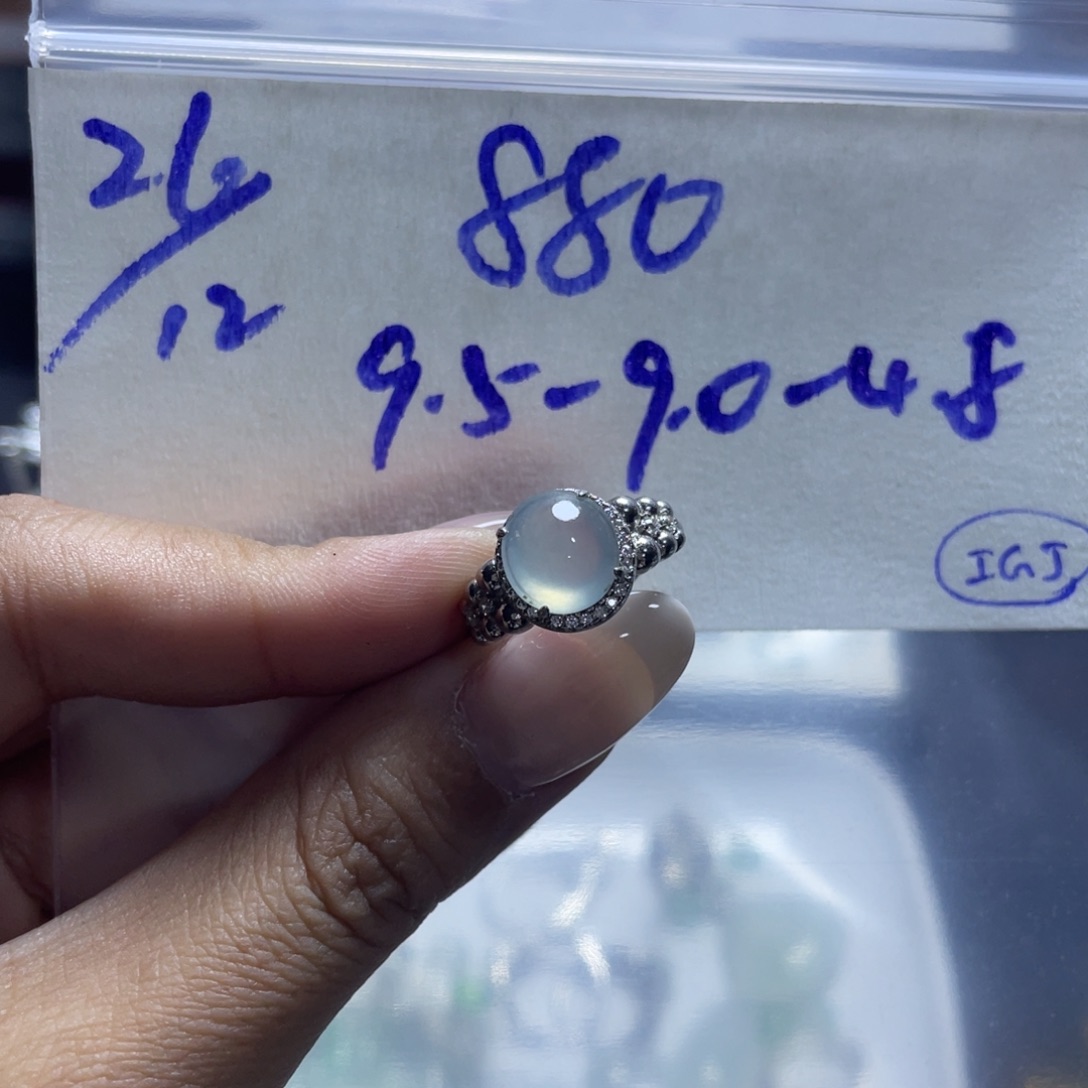 银S925镶嵌定制翡翠翡翠蛋面