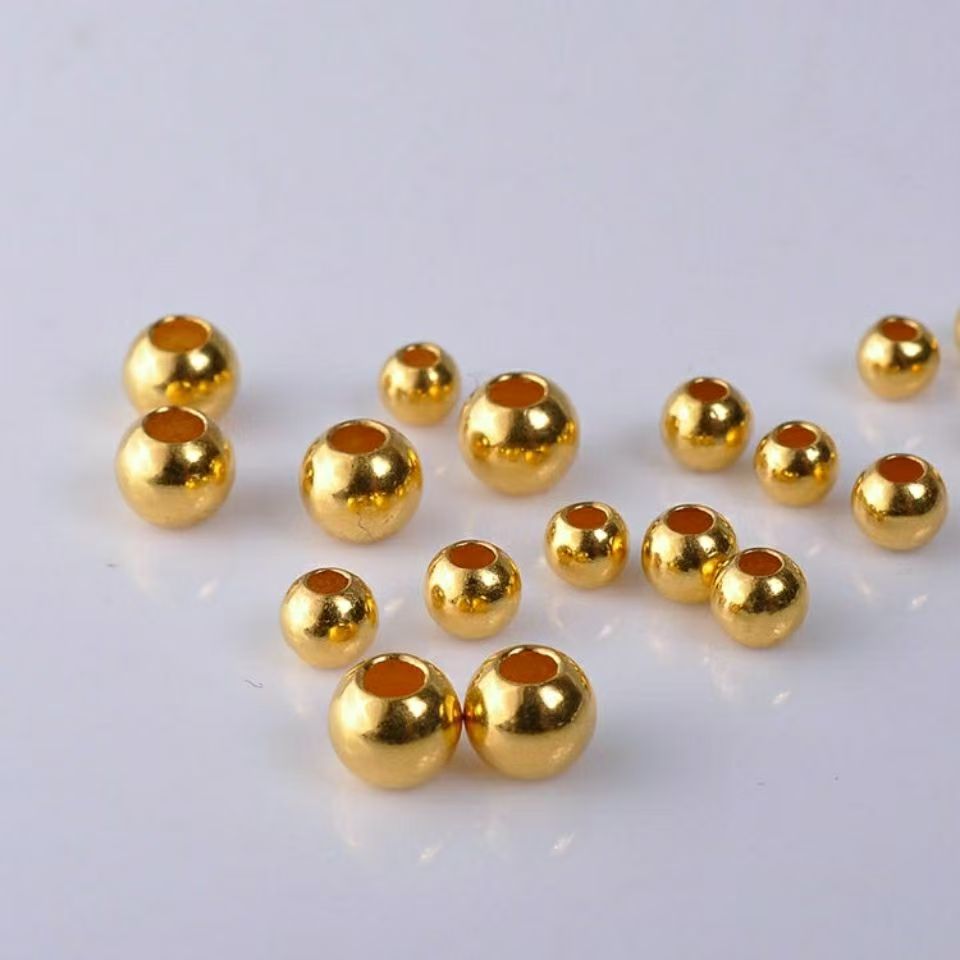 18K卡4mm亮面光珠DIY配件「拍满10赠1」