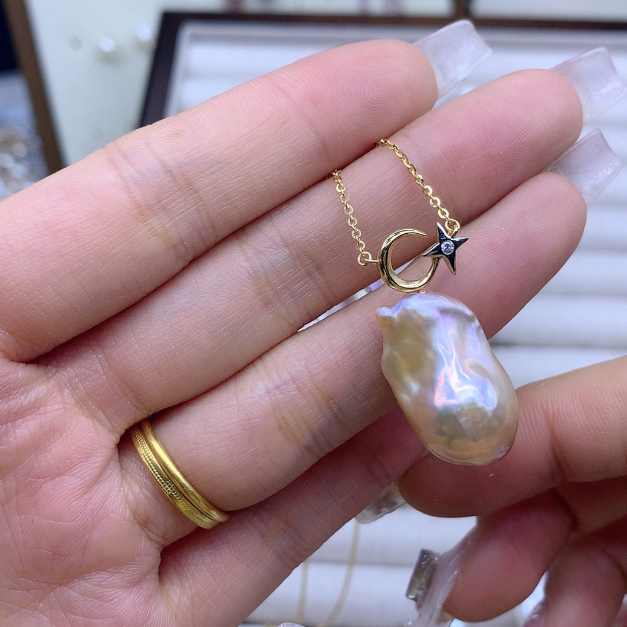 【闪购商品】淡水珍珠颈饰银S925镶嵌