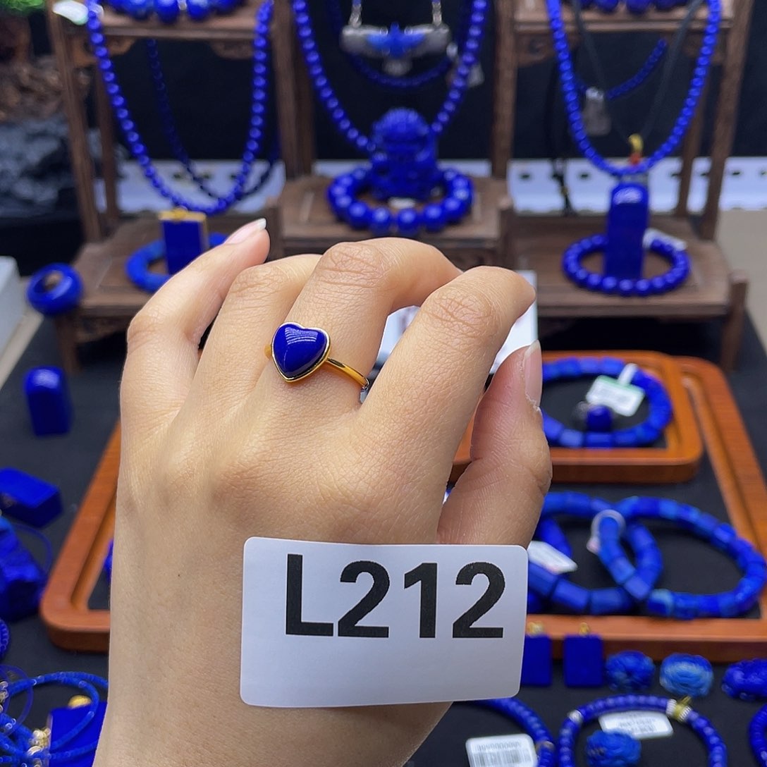 青金石耳钉银S925镀金镶嵌