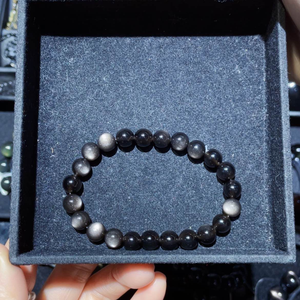 【闪购商品】黑曜岩手链未镶嵌_**_