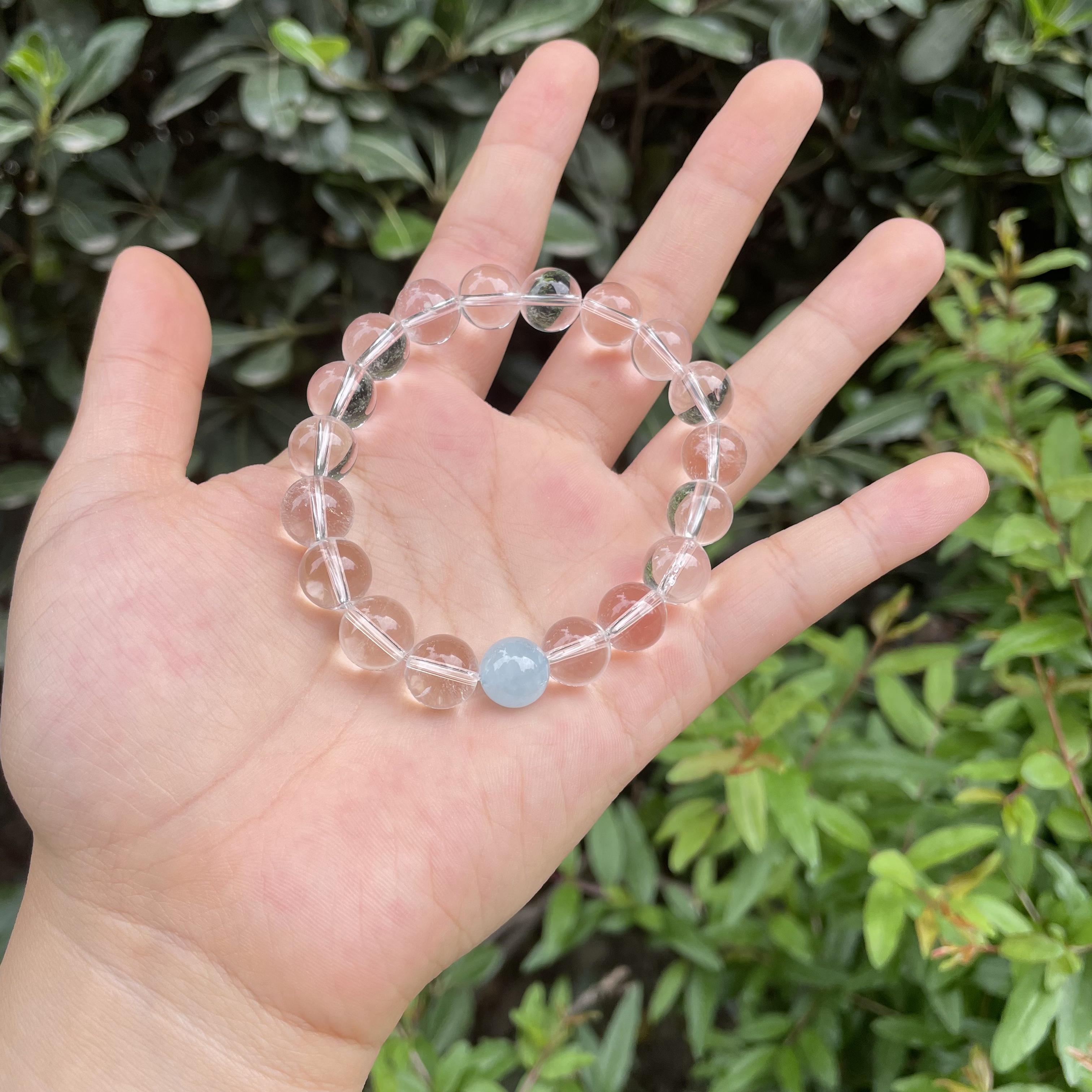 【A004露思同款】重生缘白水晶手串玛瑙手链设计款情人节礼物女友