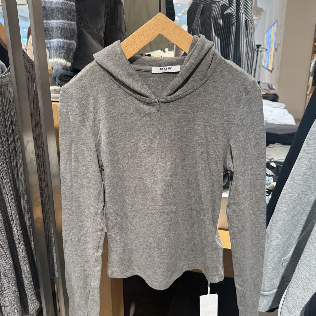 橡皮女装1253104019针织帽衫