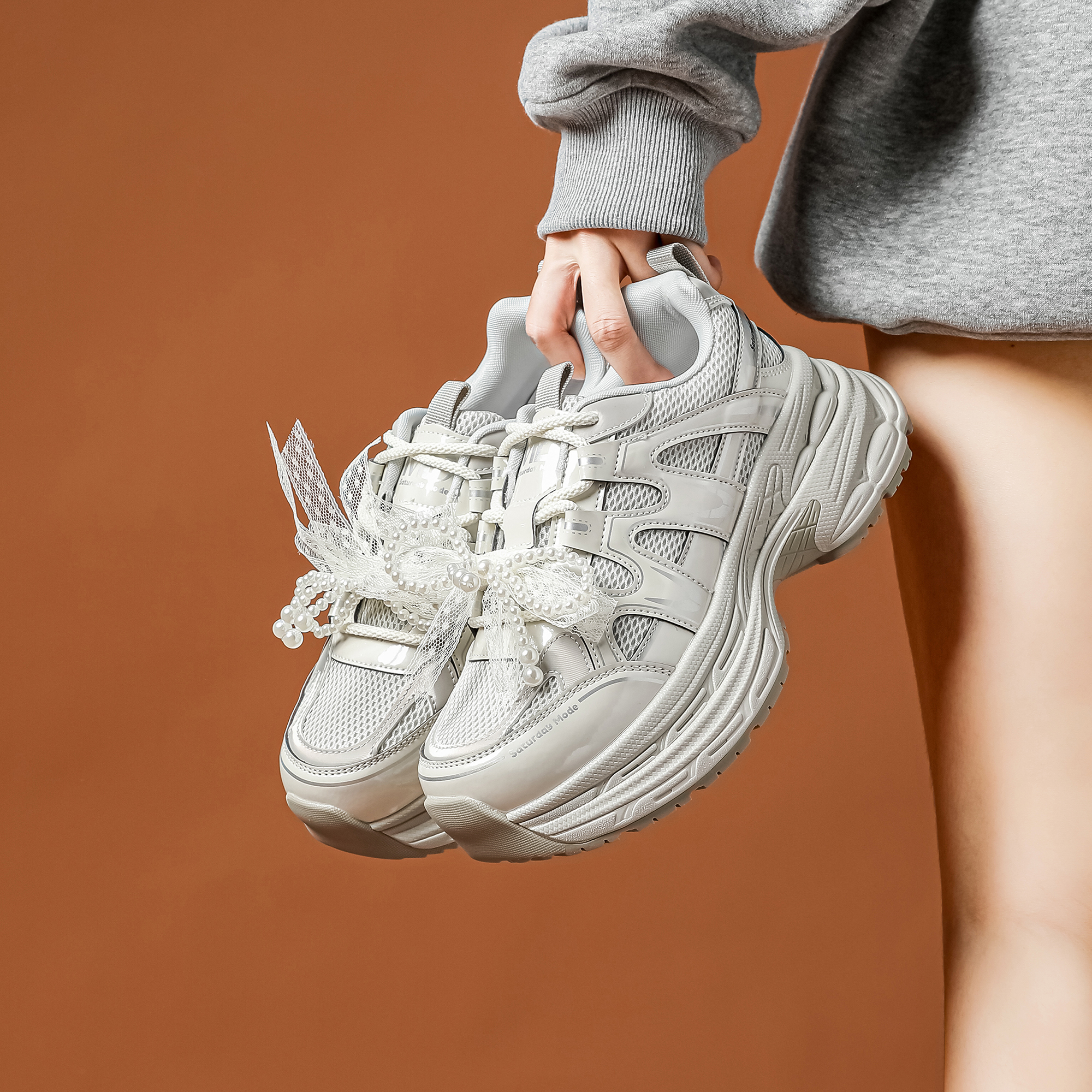 【运费补贴】新款女鞋时尚百搭透气厚底轻奢老爹鞋3112E 51