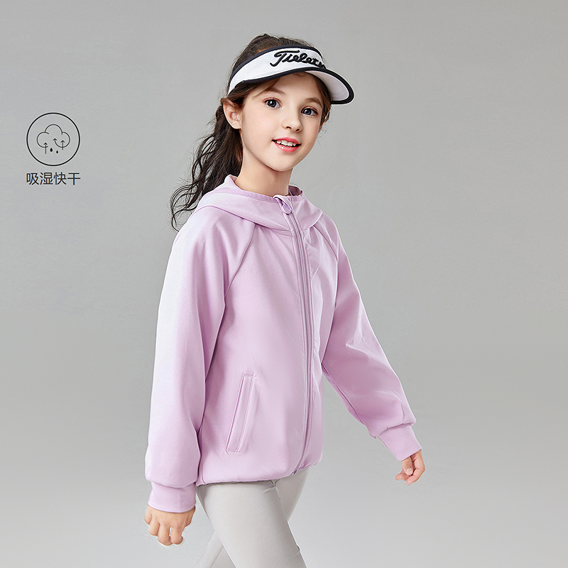 DEESHA/笛莎女童25亲子装春装儿童奶皮速干连帽外套-B32512502