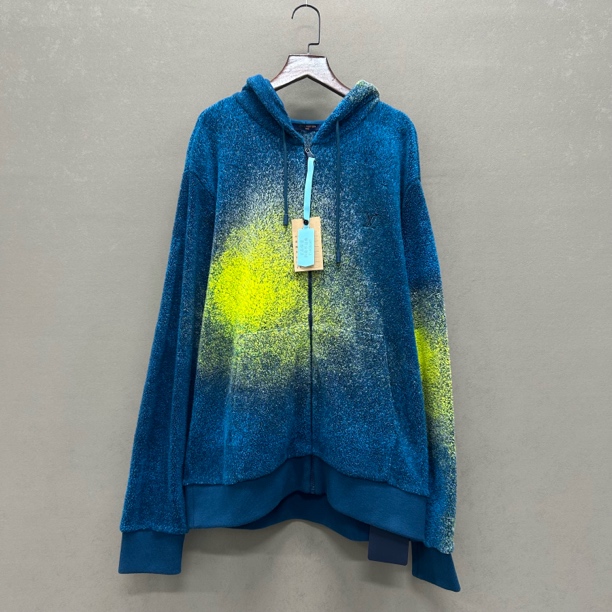 99新 LouisVuitton/路易威登 （pm）黄蓝渐变连帽夹克 M码 ys000187