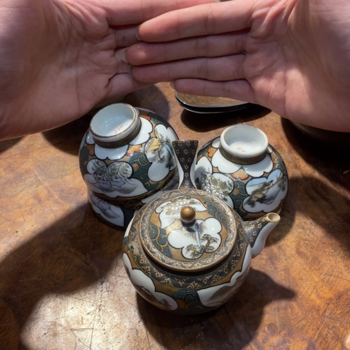 陶瓷小六古美术工艺品