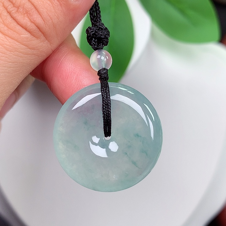 颈饰未镶嵌翡翠平安扣 25.1x5.7mm