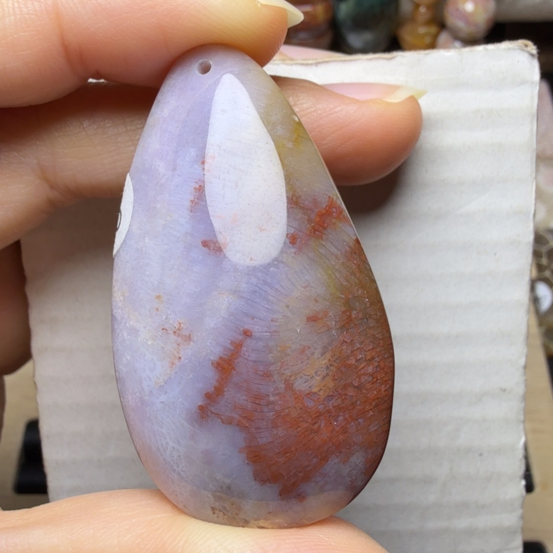 硅化玉未镶嵌紫红绿 好漂亮