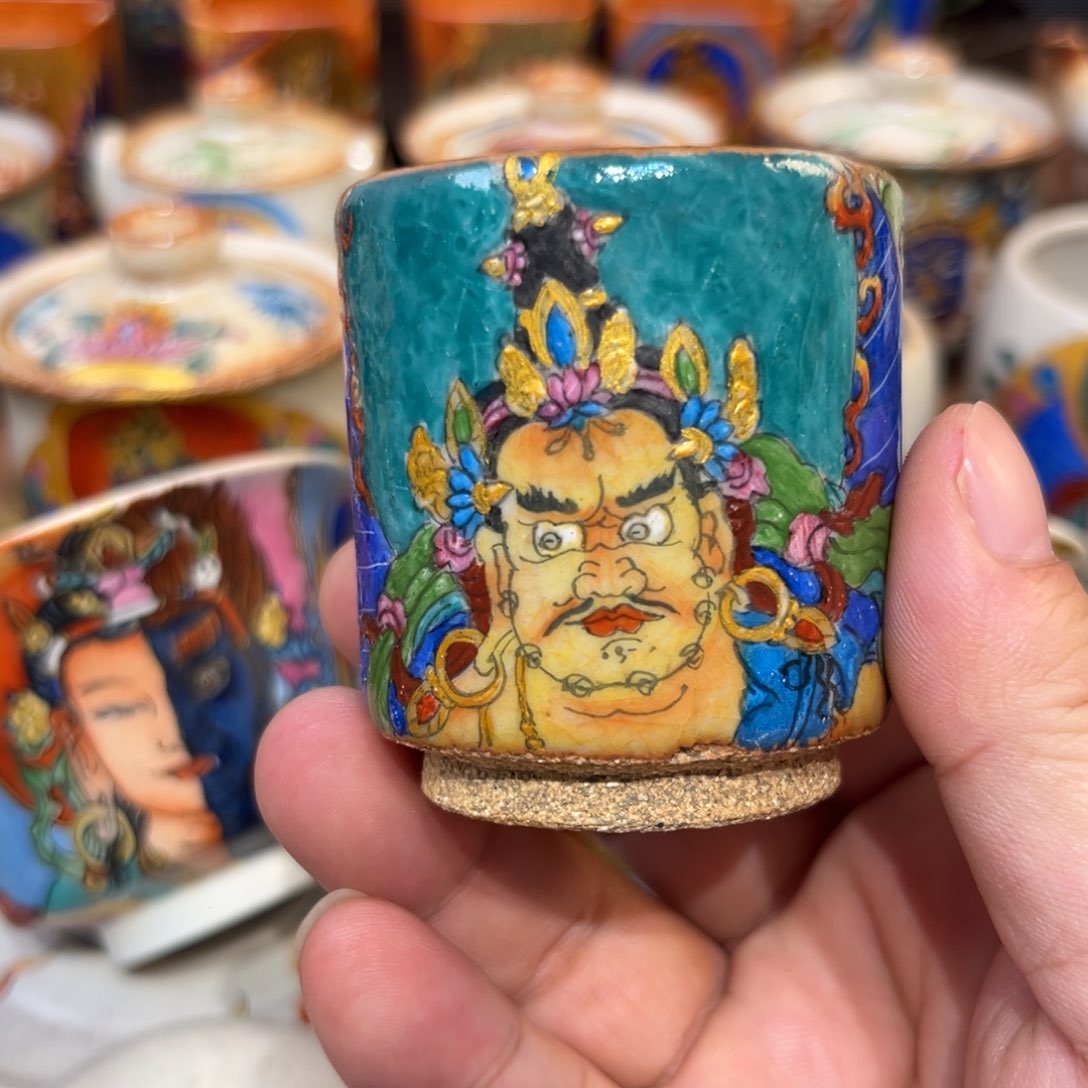 手工制作黄财神杯
