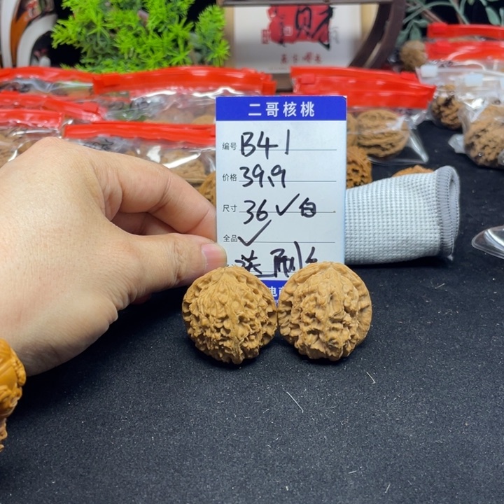 文玩核桃把件白狮子