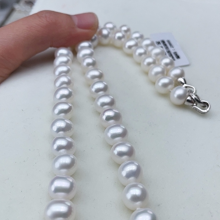 淡水珍珠颈饰银S925镶嵌卡9➕极光冷白高品