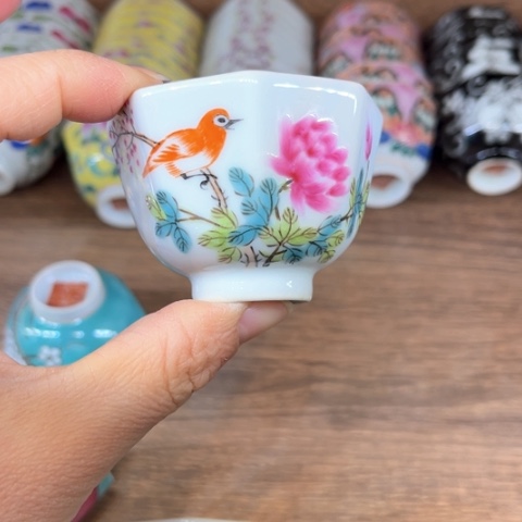手绘茶杯盖碗陶瓷
