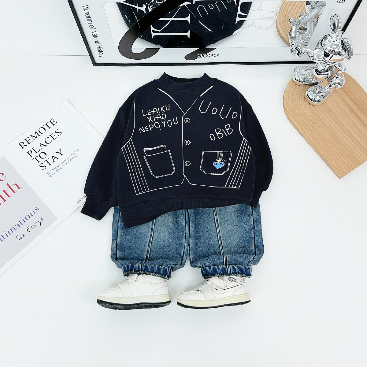 【12月22日新款】儿童卫衣加绒长袖2025新款秋冬装男童宝宝HZ251076