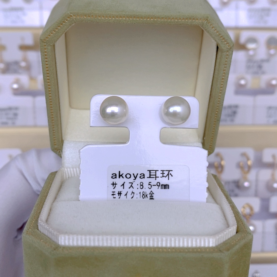 海水珍珠耳饰18K金镶嵌