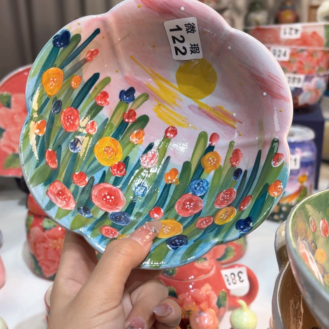 景德镇手绘高温釉下彩陶瓷茶具