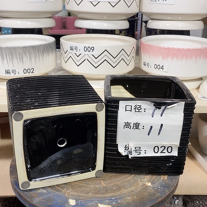 陶瓷微瑕花盆-020-2个