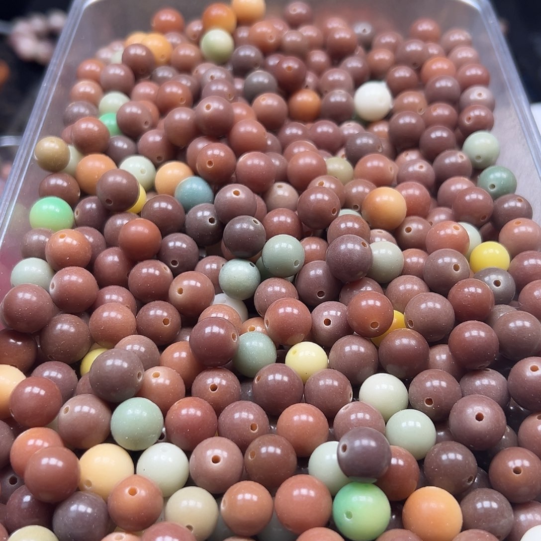 手串菩提根/象牙果微瑕12到13老料多宝圆500克