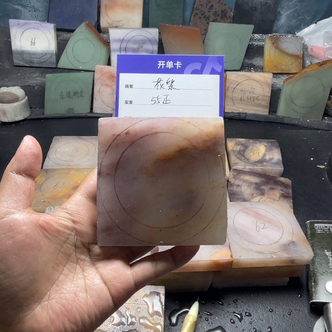 花***絮石英质玉（金丝玉）未镶嵌手镯定制手镯