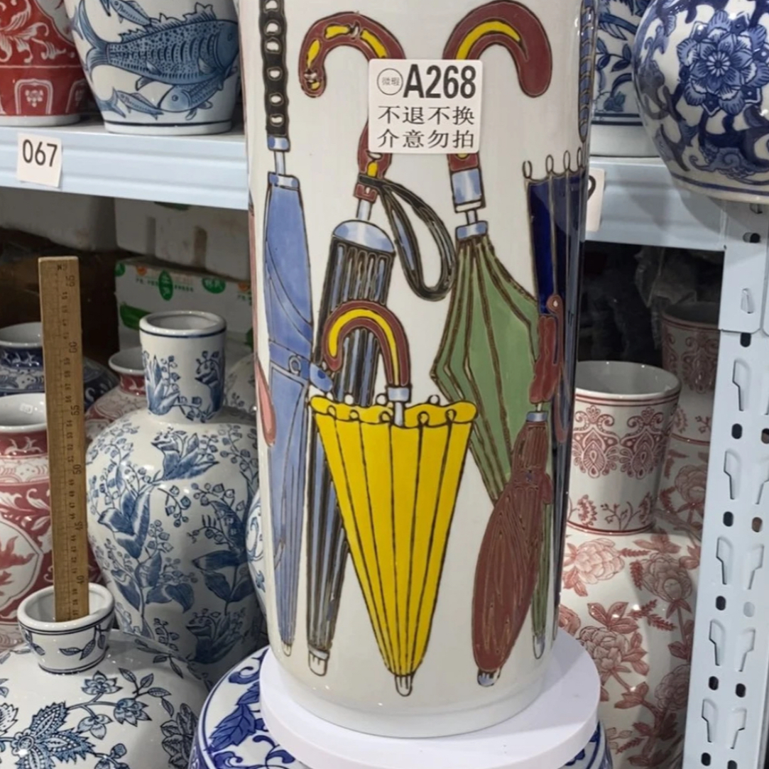 陶瓷简筒花瓶摆件瑕疵