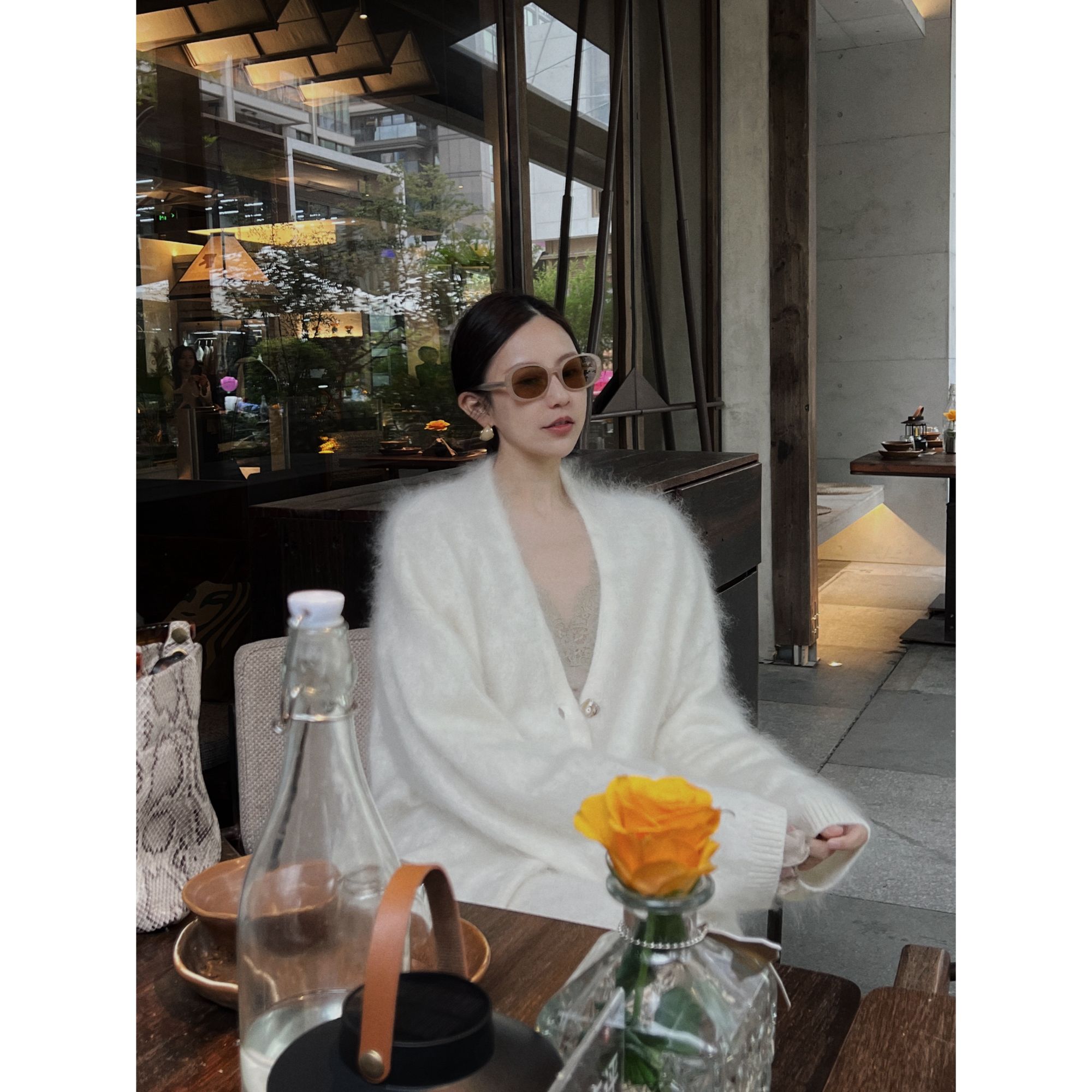 《云朵绒语 》nczz山羊绒羊毛拉绒巴洛克扣开衫