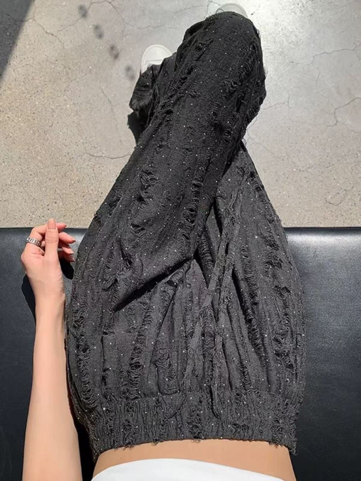 158以上夏季破烂风济公裤