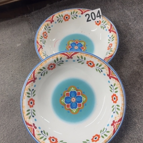 泥塑深盘两只微瑕品