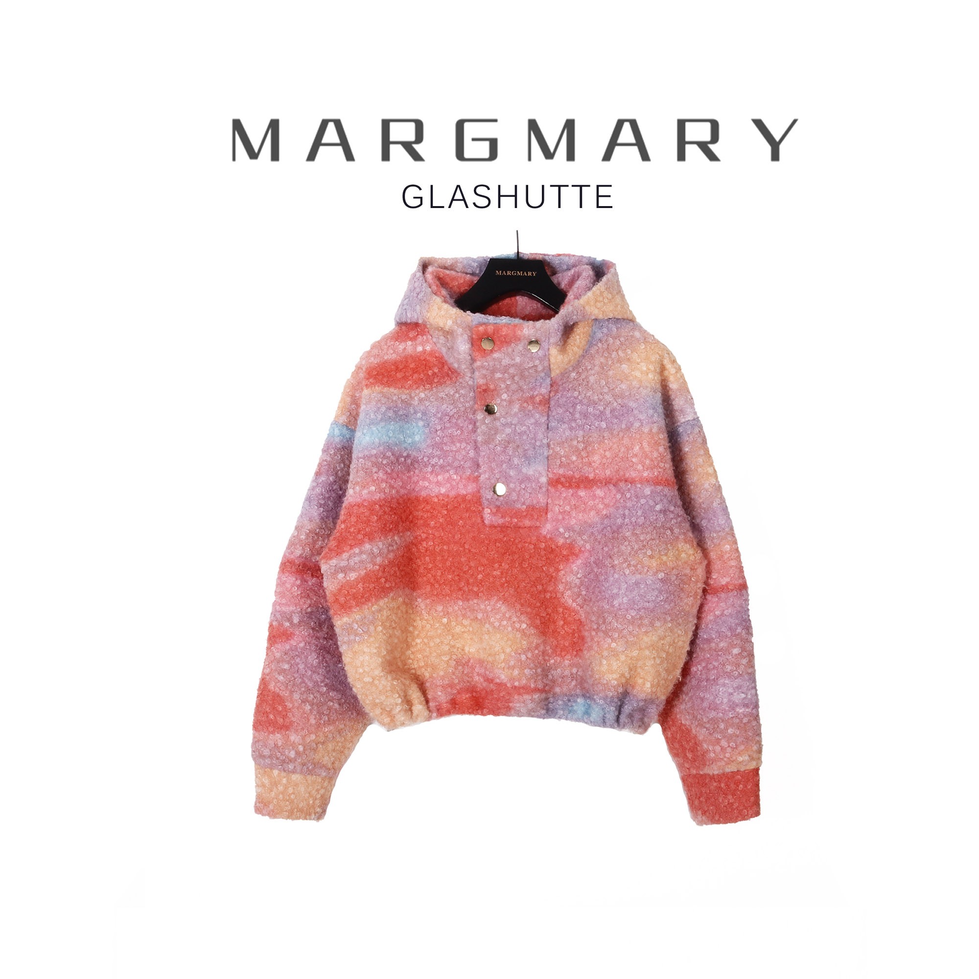 2025秋冬设计师新款休闲时尚潮流舒适显瘦幻彩颗粒连帽卫衣