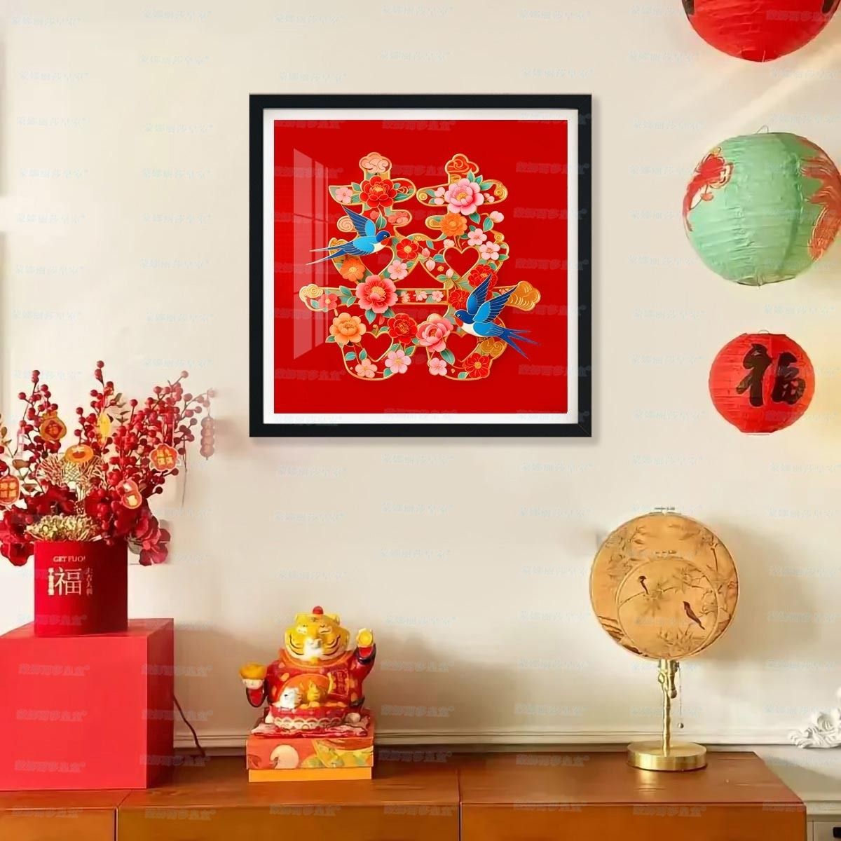 十字绣【喜上加喜】新款大格满绣喜庆简单好绣结婚房卧室送人