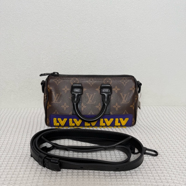 99新 LouisVuitton/路易威登 98新/8943芯片款时尚棕老花单肩包
